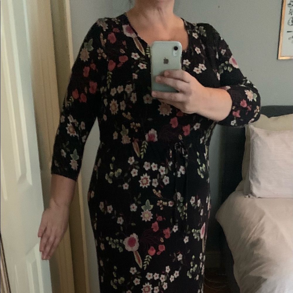 Floral Cotton Maxi Dress - 2x